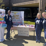 nurses booth at egg hunt