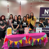 cosmetology club with their booth