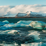 icy mountain scene