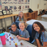 girls in art class