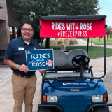 Dr. Rose with golf cart