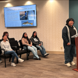 biology researches at meeting