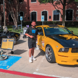 Pablo in front of yellow Terlingua Shelby